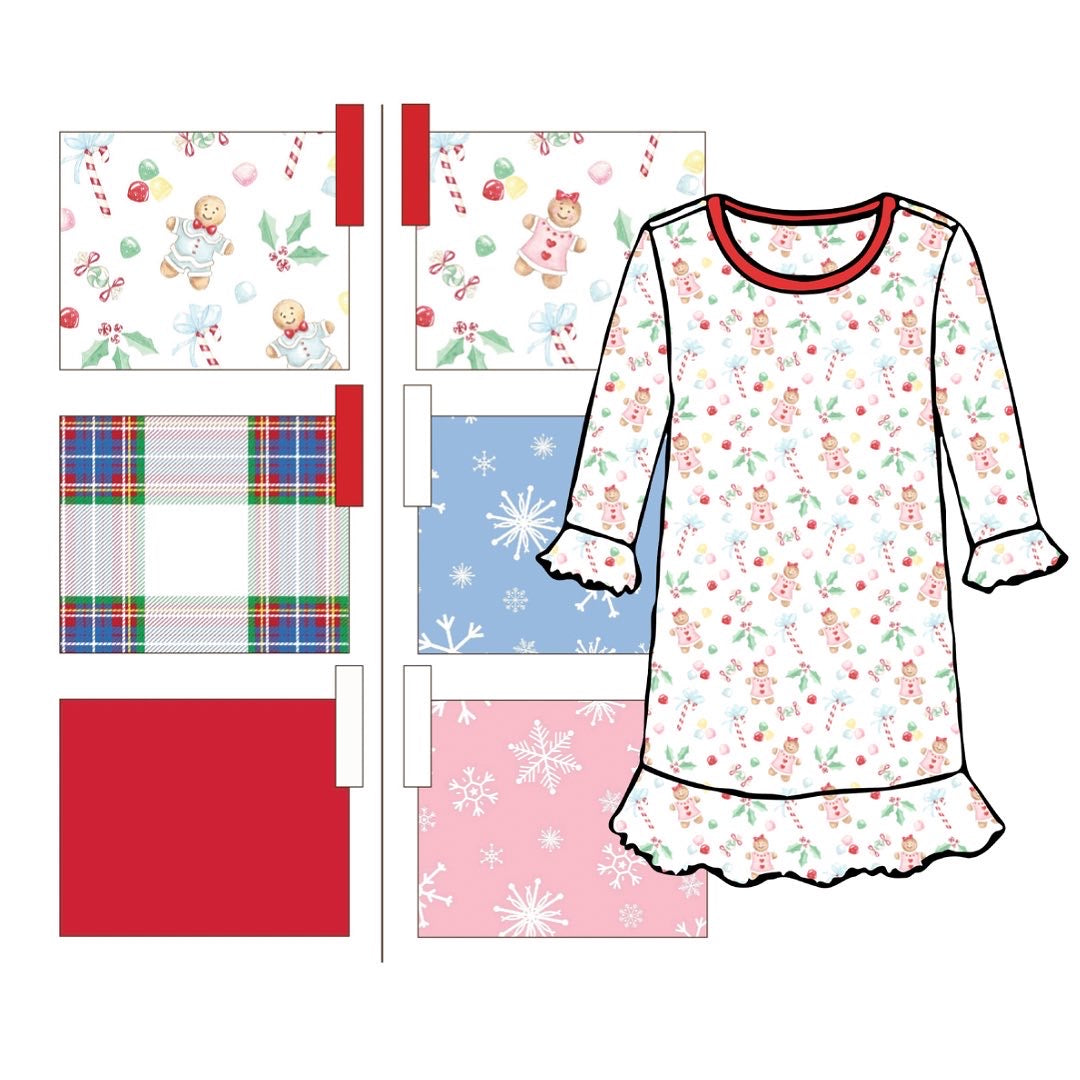 Gingerbread Girl - Long Sleeve A-Line Dress