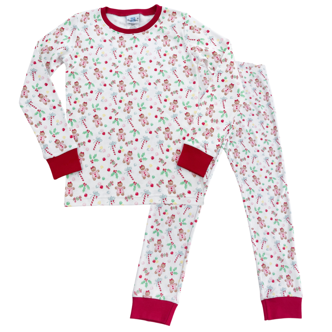 Gingerbread Girl - Kids Long Sleeve Fitted Sleep Set